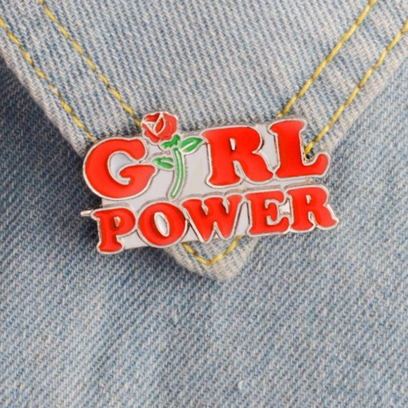 NEW Girl Power Enamel Pin Brooch - Picture 2 of 3